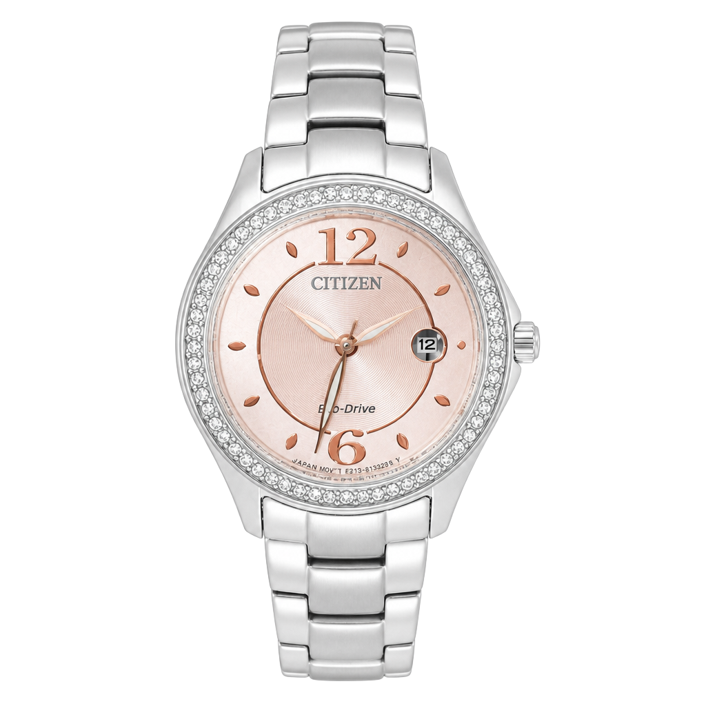 Citizen Silhouette Crystal Ladies Eco-Drive FE1140-86X Pink Watch 1