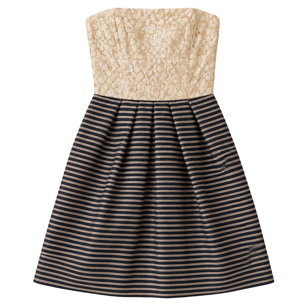Rachel Rachel Roy Sequin Lace Striped Dress Size 0 1
