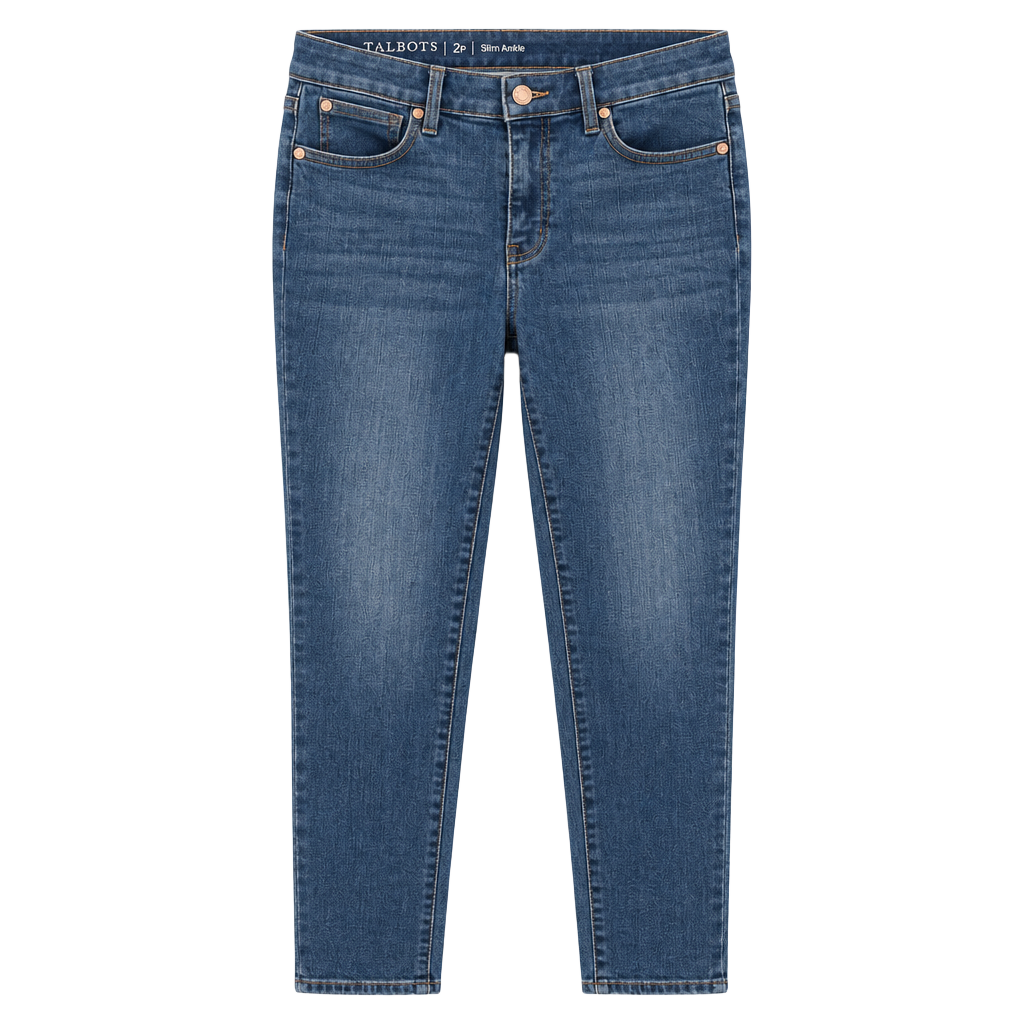 Talbots Flawless Slim Ankle Jeans Size 2P Blue Denim 1