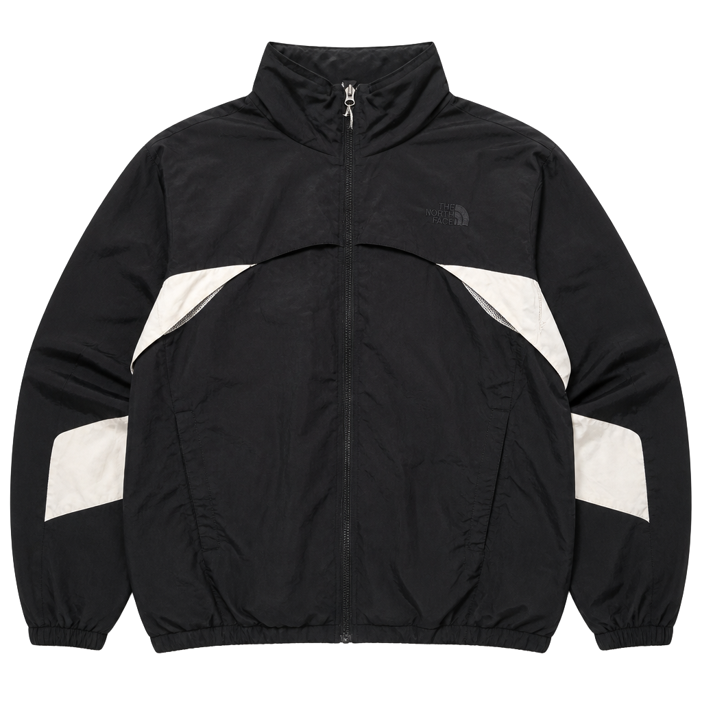 The North Face Men's Black and Gray Windbreaker Jacket with Hood 1