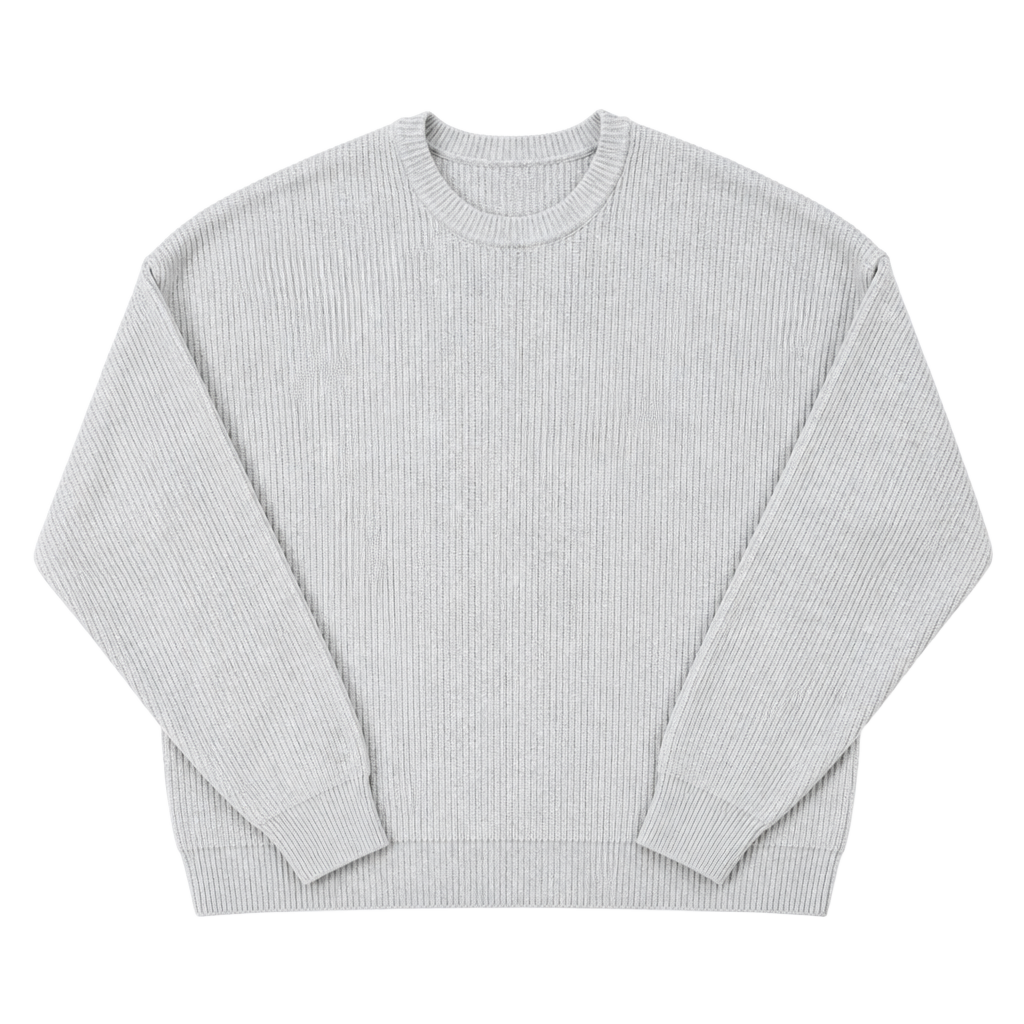 Alo Yoga Ribbed Long Sleeve Cropped Pullover Sweater Light Gray Size L 1