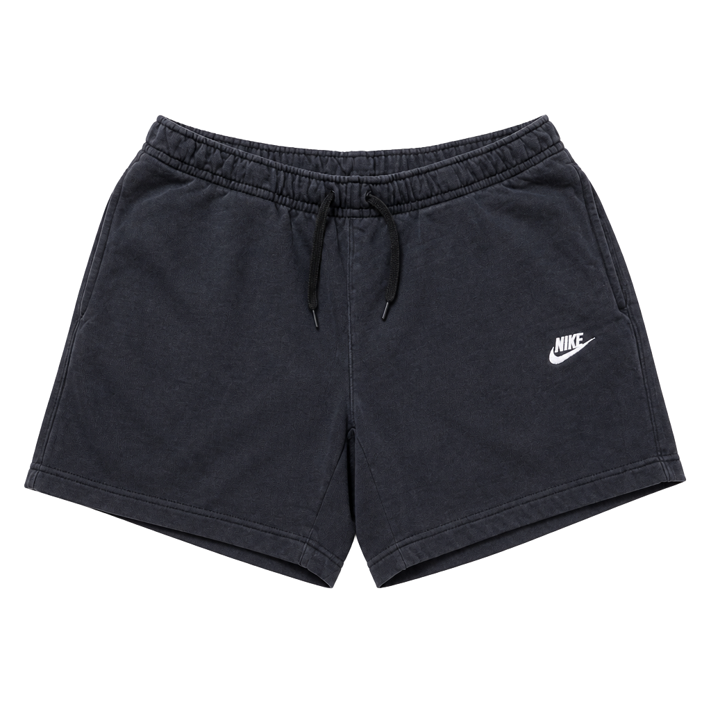 Vintage Black Nike Sweatshorts with Embroidered Swoosh 1