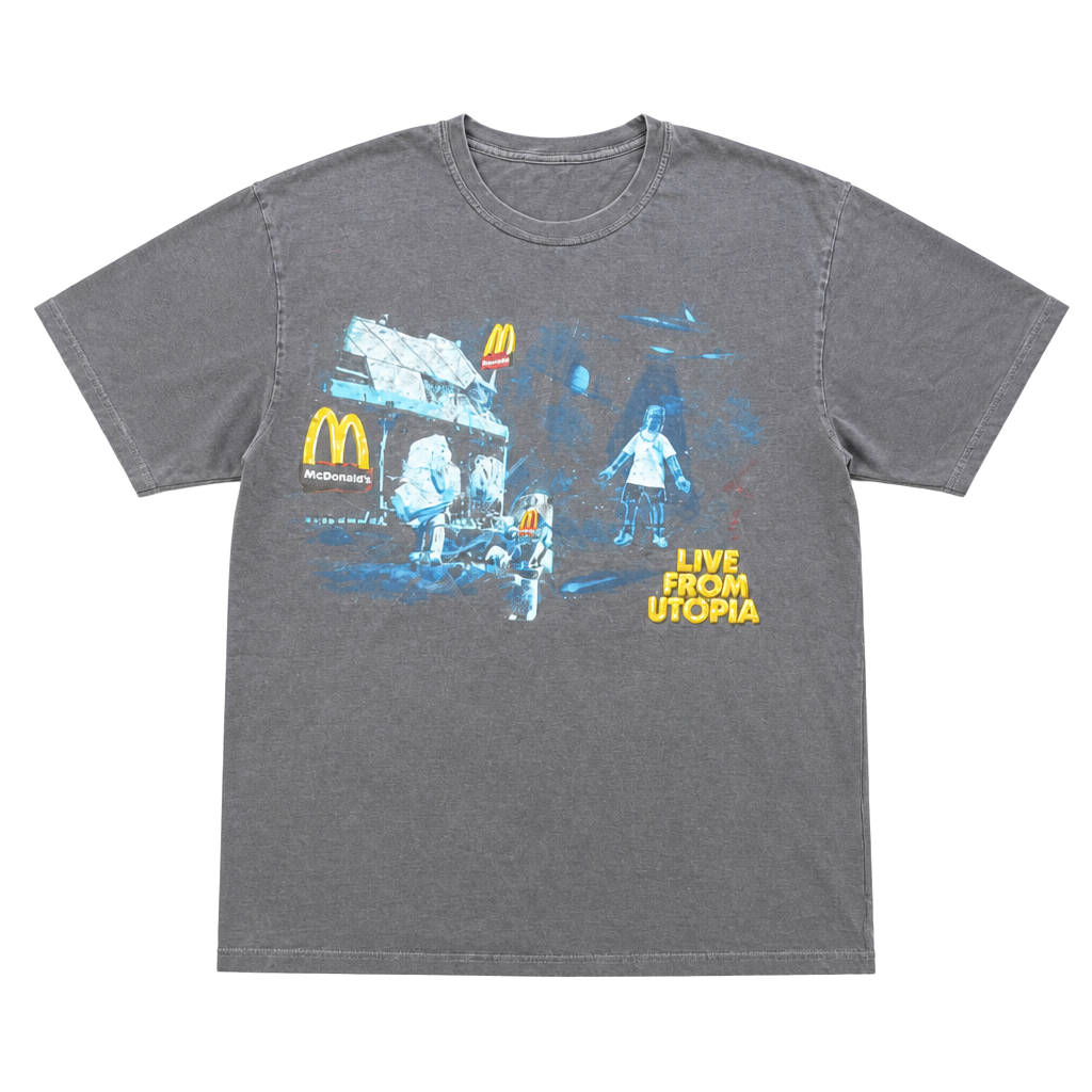 Travis Scott X Mcdonald's Live From Utopia Cactus Jack Tee T-shirt Black Medium 1