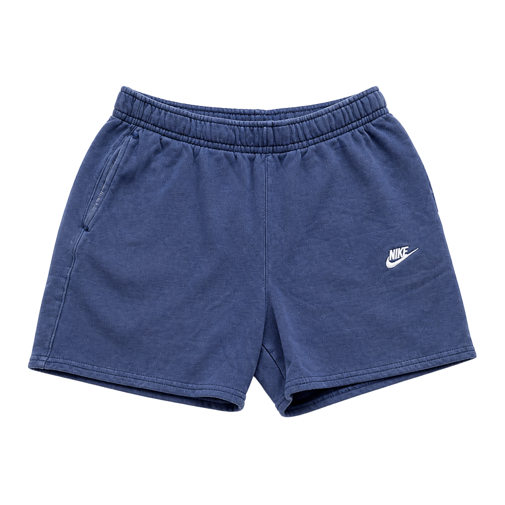 Vintage Navy Blue Nike Sweatshorts with Embroidered Swoosh 1