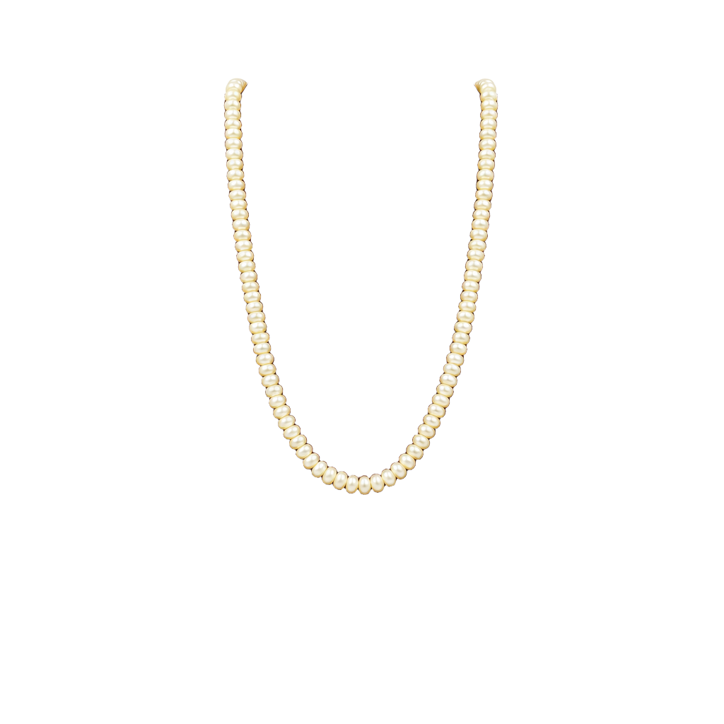 10K Yellow Gold Genuine Freshwater Pearl Strand Necklace 1