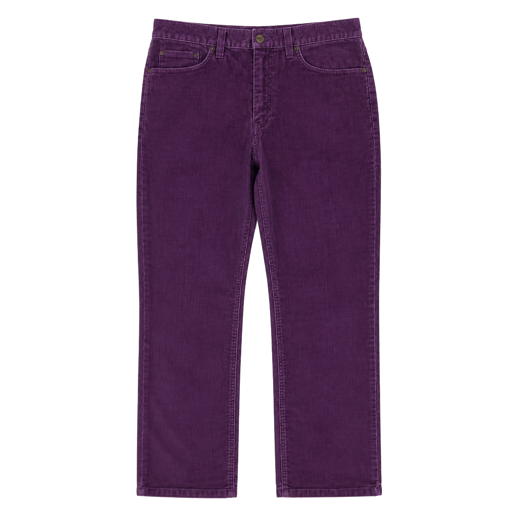 L.L.Bean Corduroy Pants Womens Size 10 Purple Cotton Straight Leg 1