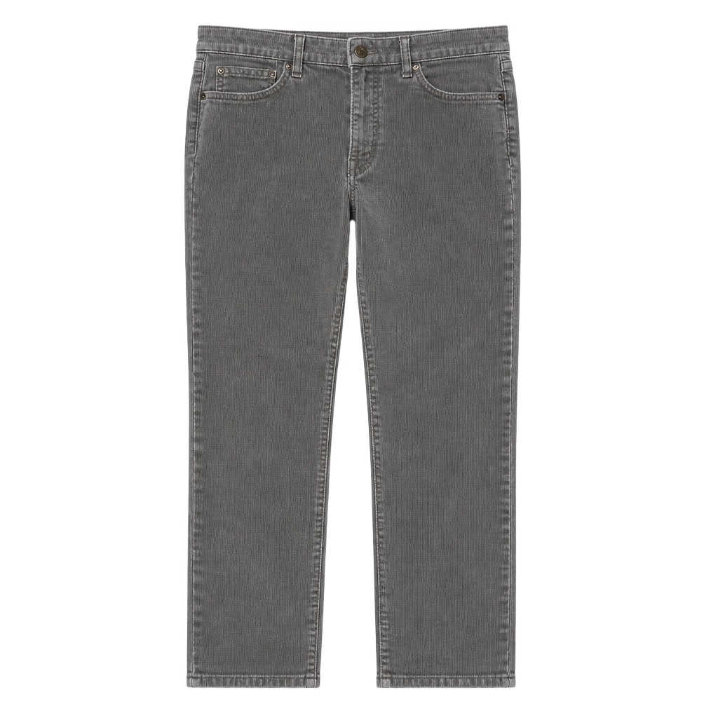 Lauren Ralph Lauren Womens Size 12 Grey Corduroy Preppy Straight Leg Pants 1