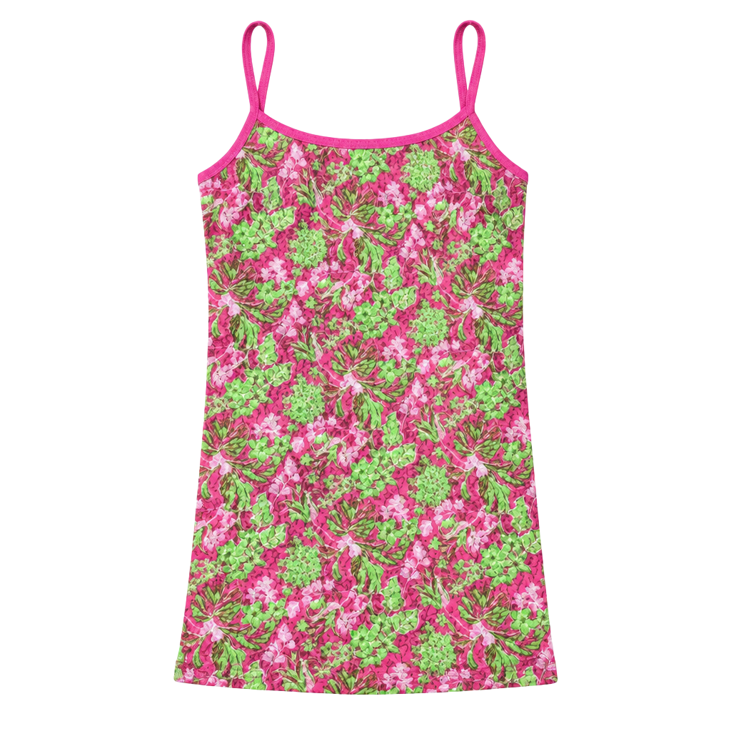 Hanky Panky Lilly Pulitzer Floral Lace Cami Size S Pink Green Tank Top 1