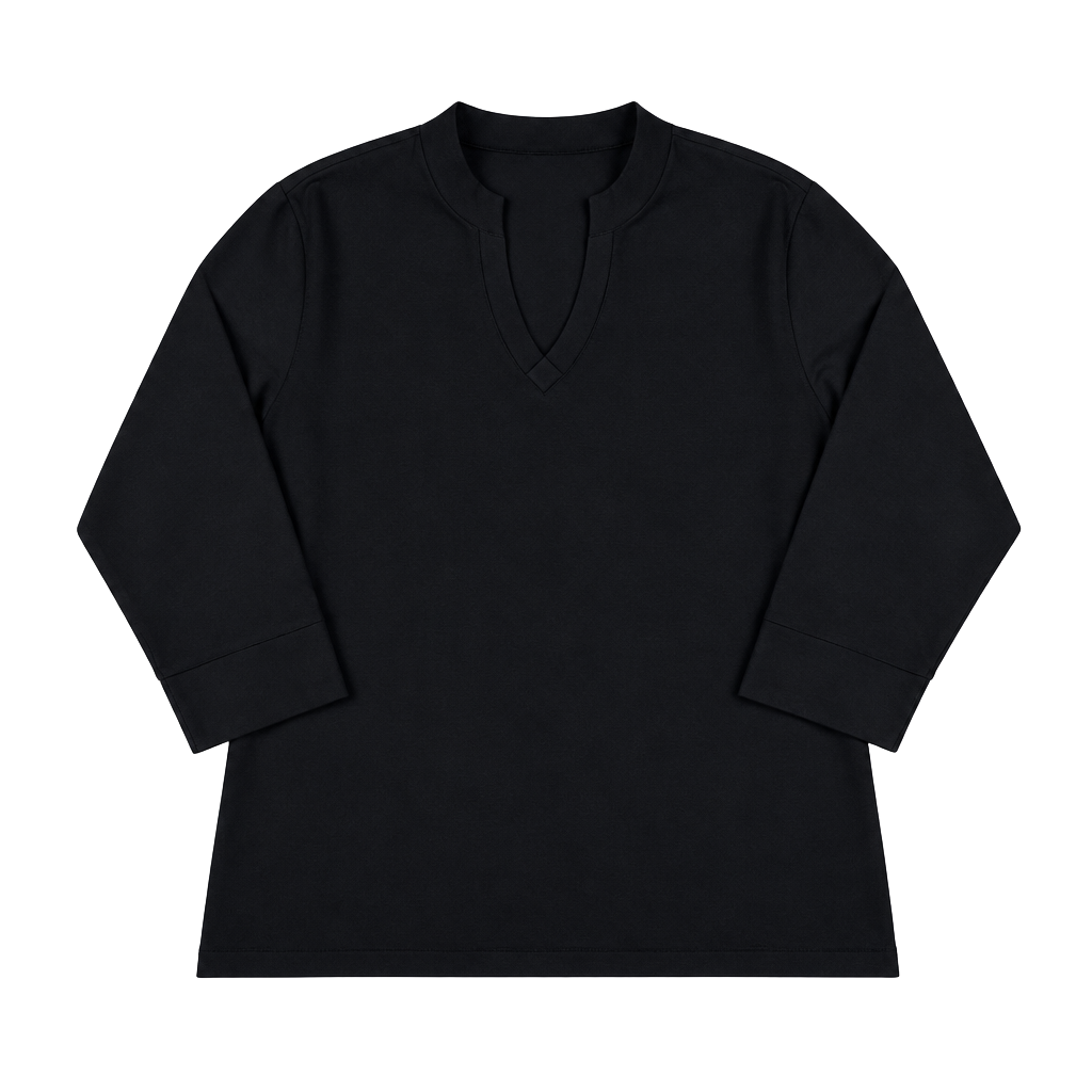 Talbots Petites V-Neck Blouse Size M Black Long Sleeve Knit 1