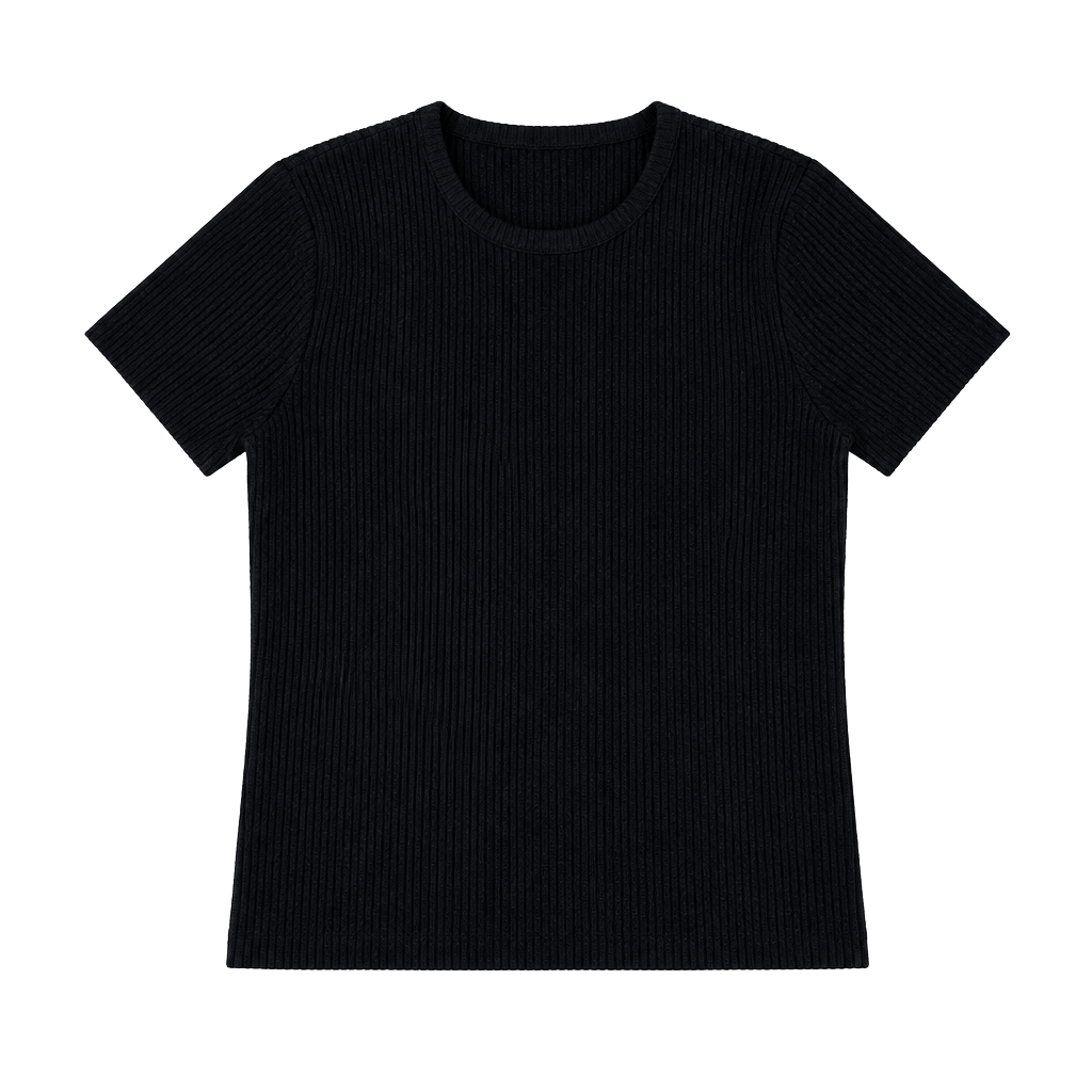 Talbots Petites Ribbed Knit Sweater Size M Black Short Sleeve Wool Top 1