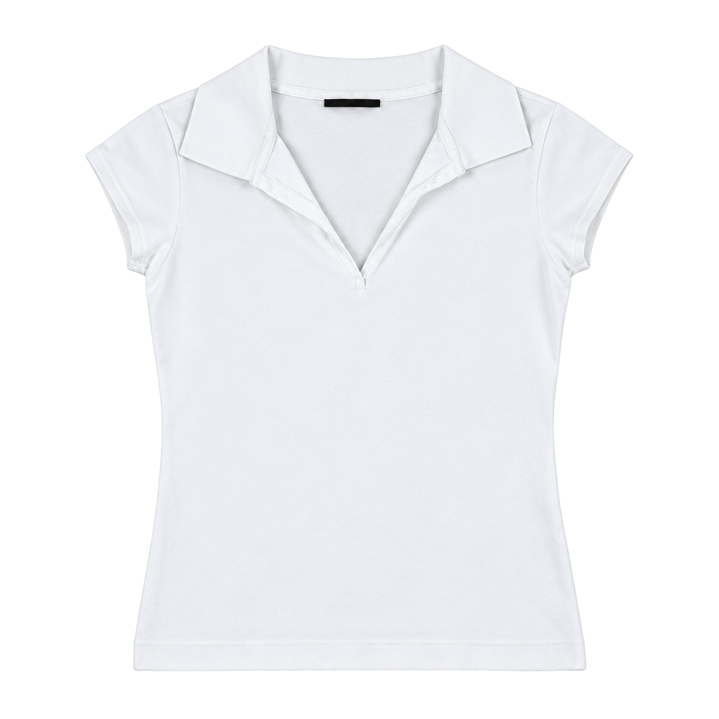 Elie Tahari White Short Sleeve Polo Shirt Size S Cotton Lycra Polo Tee 1