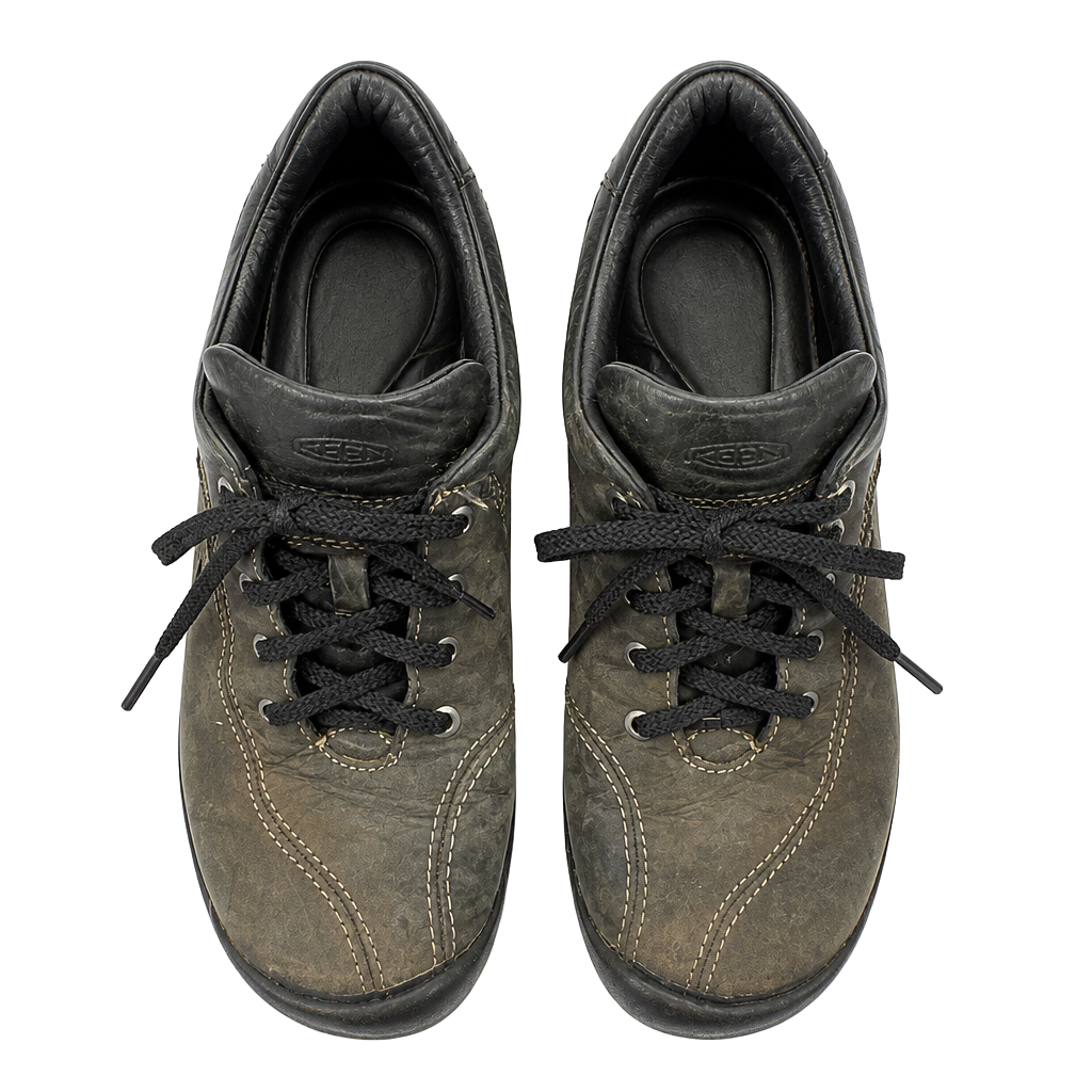 Keen Women's Leather Lace-Up Walking Shoes Black Size 10.5
S2 1