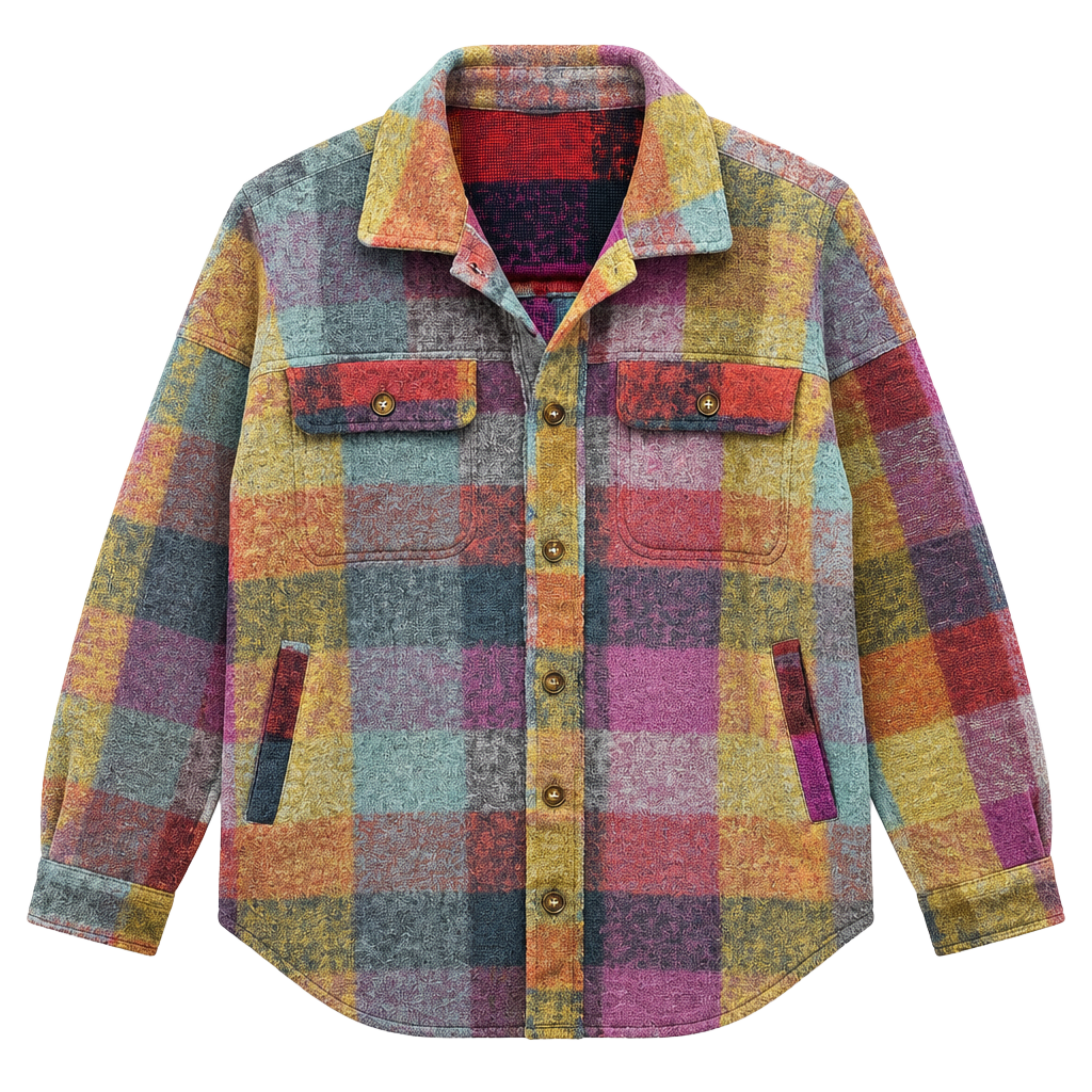 Unbranded Plaid Shacket Size S Multicolor Button Up Shirt Jacket 1
