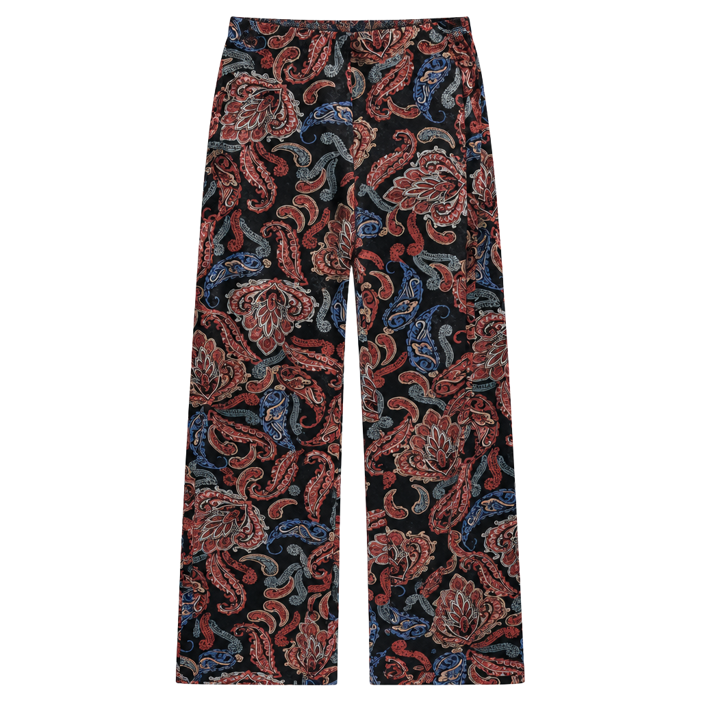 California Moonrise Velvet Pants Size XS Paisley Print 1