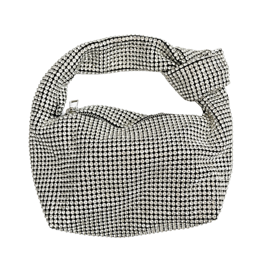 Madison West Rhinestone Knotted Handle Hobo Bag 1
