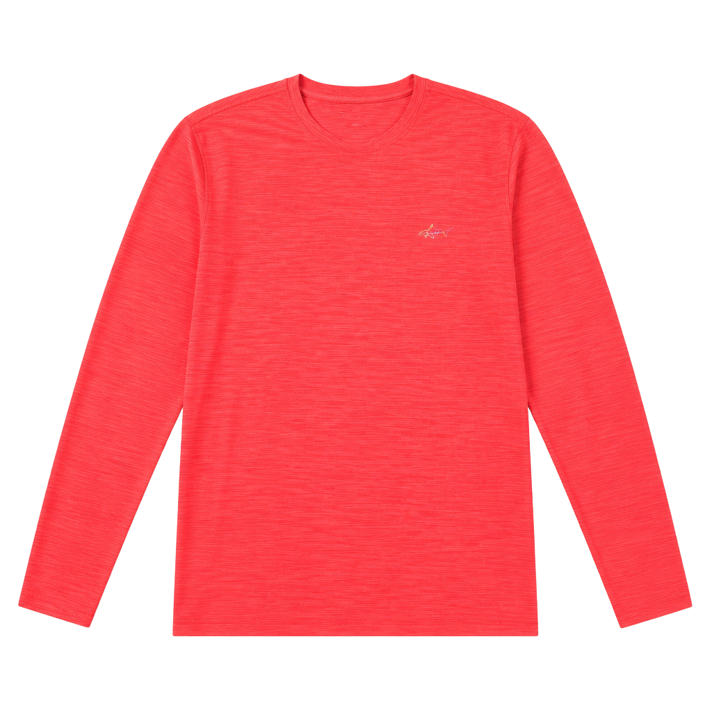 Greg Norman Play Dry Long Sleeve Mesh Performance T-Shirt Red Size L 1