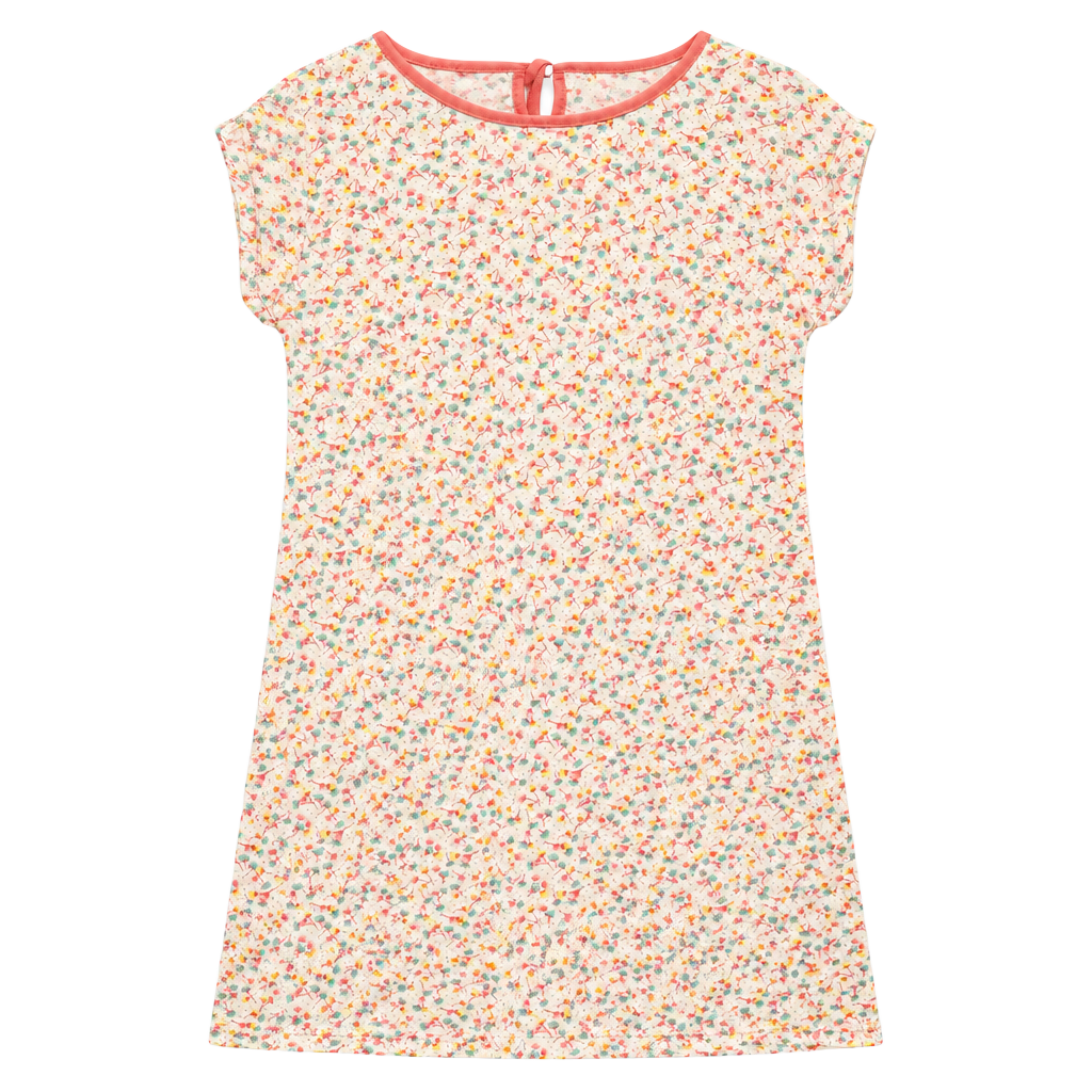 Happy Floral Short Sleeve Nightgown Pink Peach Short Sleeve Nightgown 1