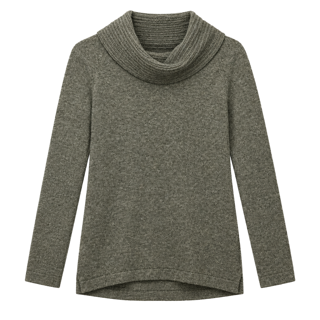 Jones New York Collection 100% Cashmere Grey Cowl Neck Sweater Size L Sweater 1