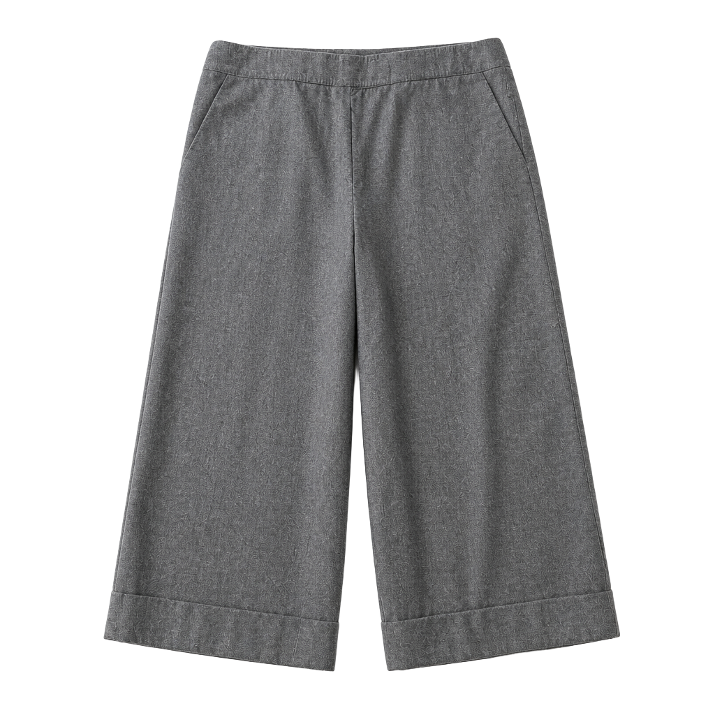 Talbots Petites Italian Wool Blend Wide Leg Cuffed Trousers Grey Size 16 1