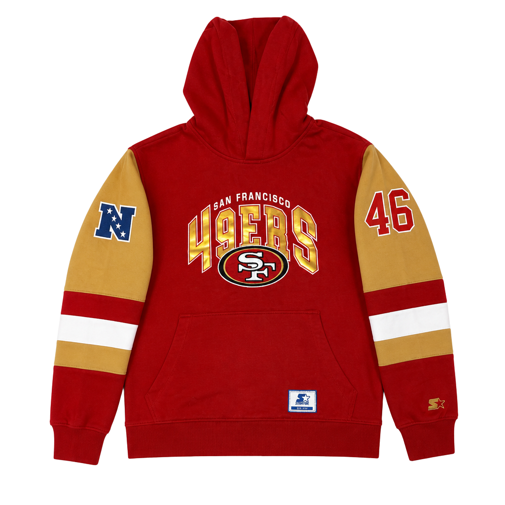 Starter San Francisco 49ers NFL Colorblock Pullover Hoodie Men's XL 1