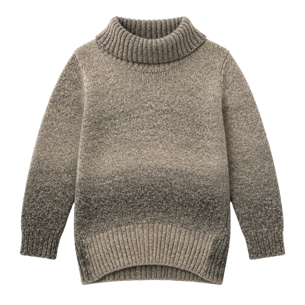 AB Studio Gray Ombre Cowl Neck Pullover Knit Sweater 1