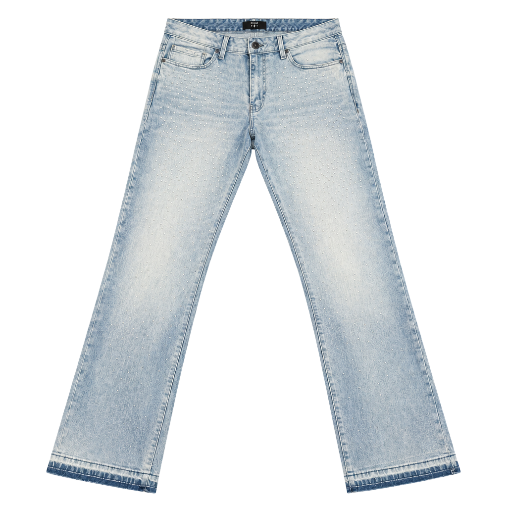 See You In Paradise Super Skinny Stacked Jeans Size 38 Rhinestone 1