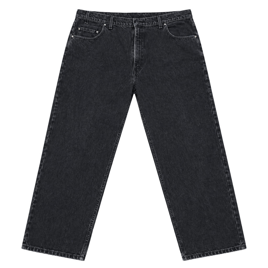 VTG Levi's 545 Loose Fit Jeans Size W46 L30 Black Denim USA Brown Tab 1