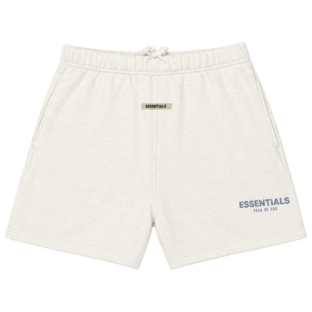 Fear Of God Essentials Fleece Sweat Shorts Size M White 1