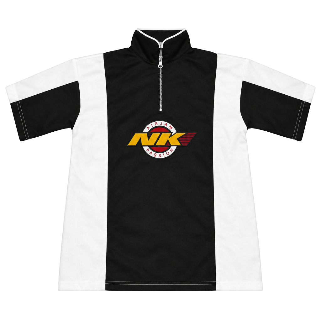 Nike Air Jam Passion Quarter Zip Polo Size L Black White Vintage 7006 1