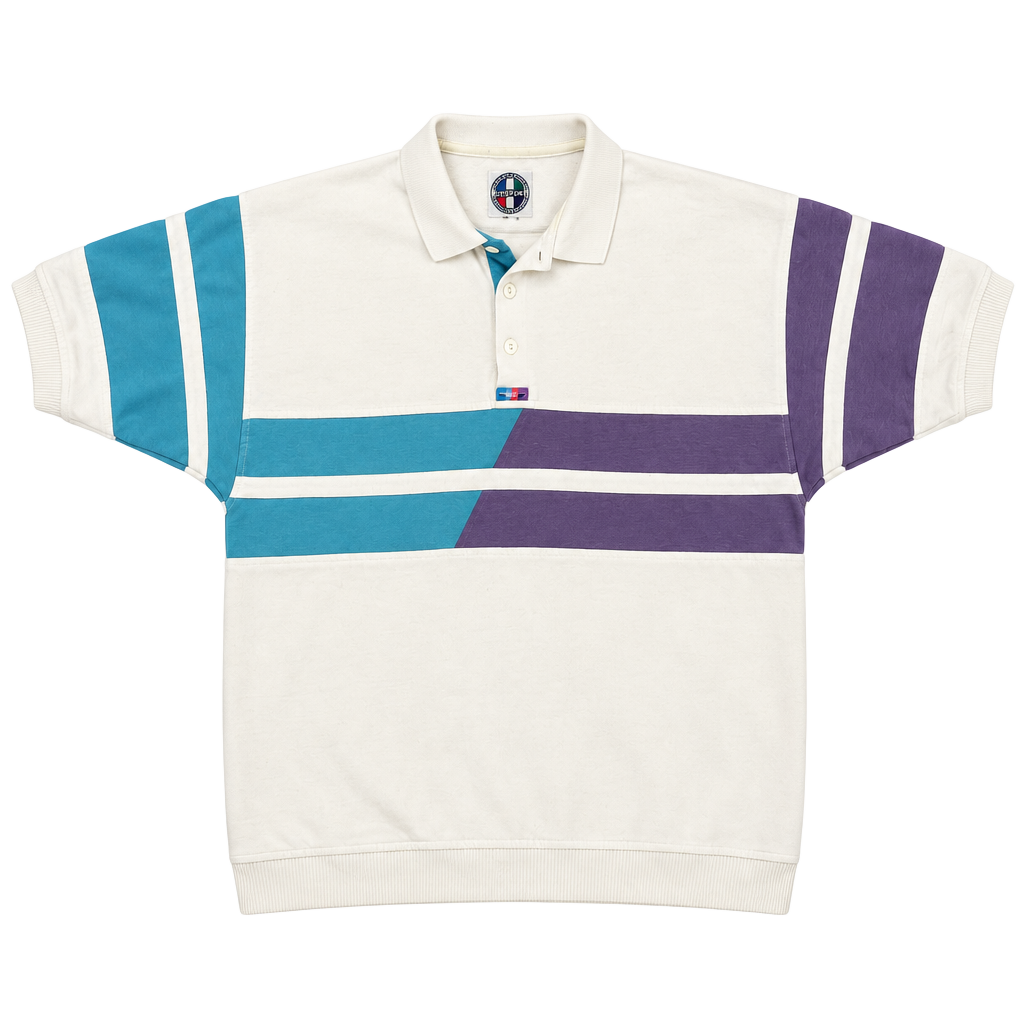 Jordache Sport International Color Block Polo Shirt 90s Jazz Color 1