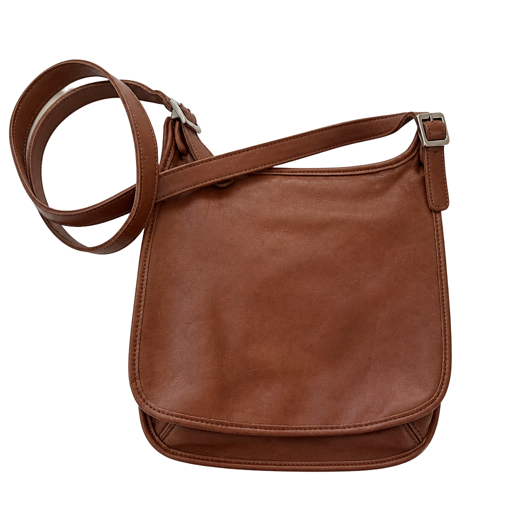 Vintage Coach Mini Hippie Flap Brown Leather Crossbody Bag 1
