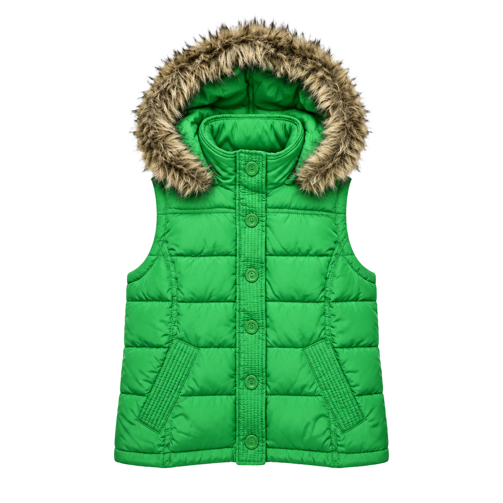 Aeropostale Puffer Jacket Vest Size XL Green Plaid Lined 1
