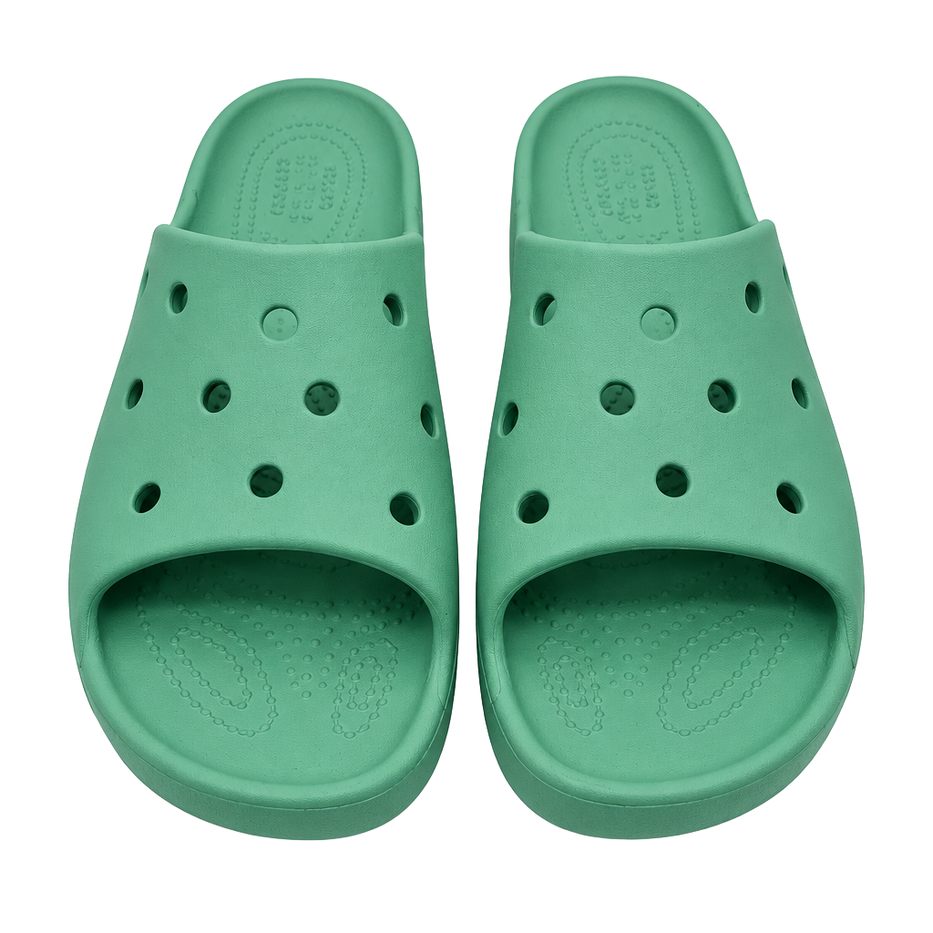 Crocs Classic Platform Slide Size W9 Green Sandals 1