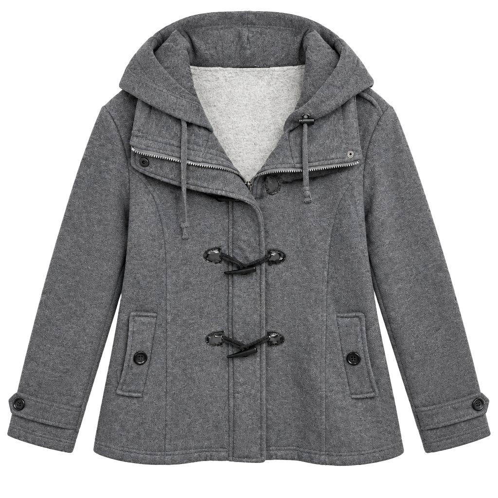 Sebby Collection Gray Toggle Hoodie Jacket 1