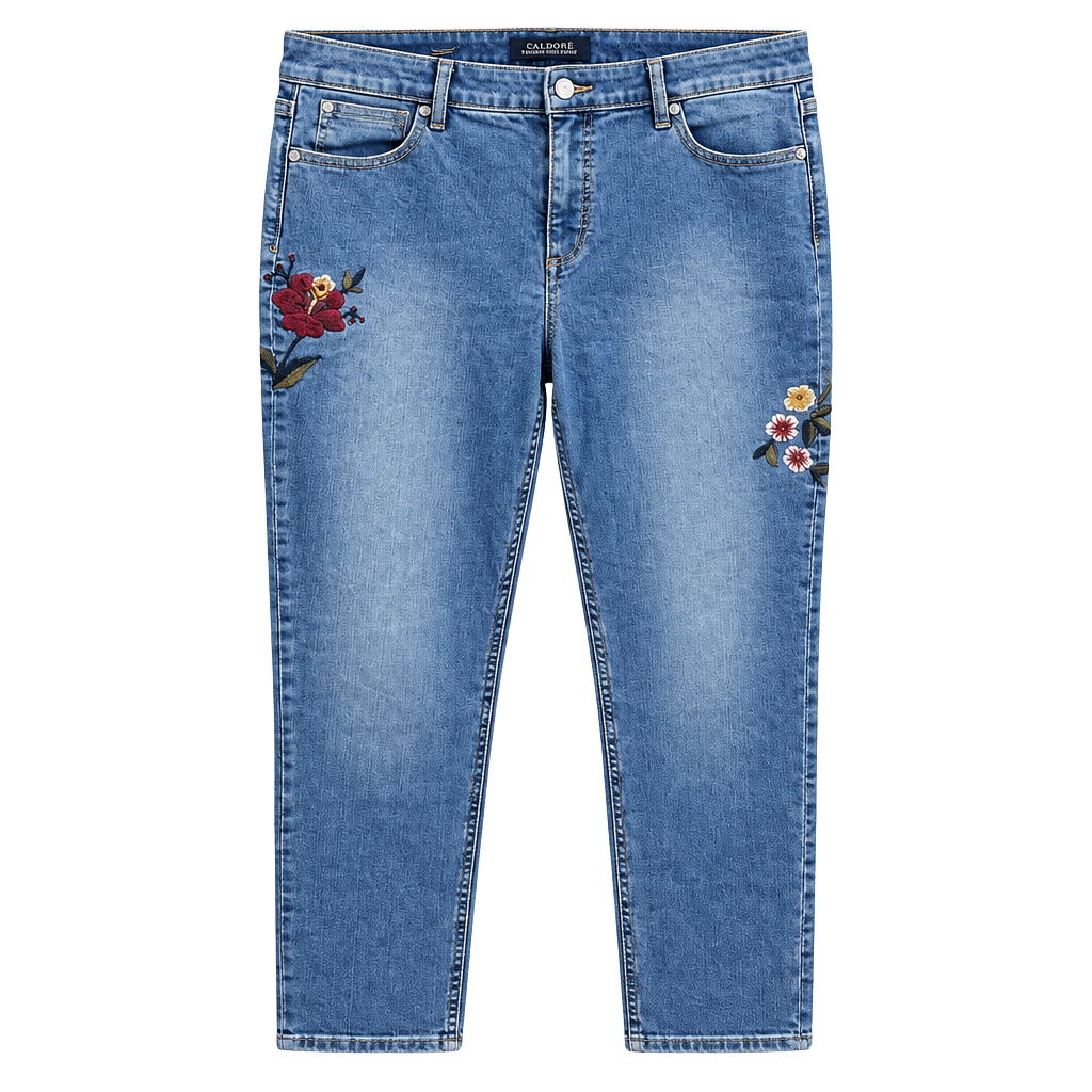 Talbots Women’s 16 Slim Flawless Five Pocket Embroidered Jeans 1