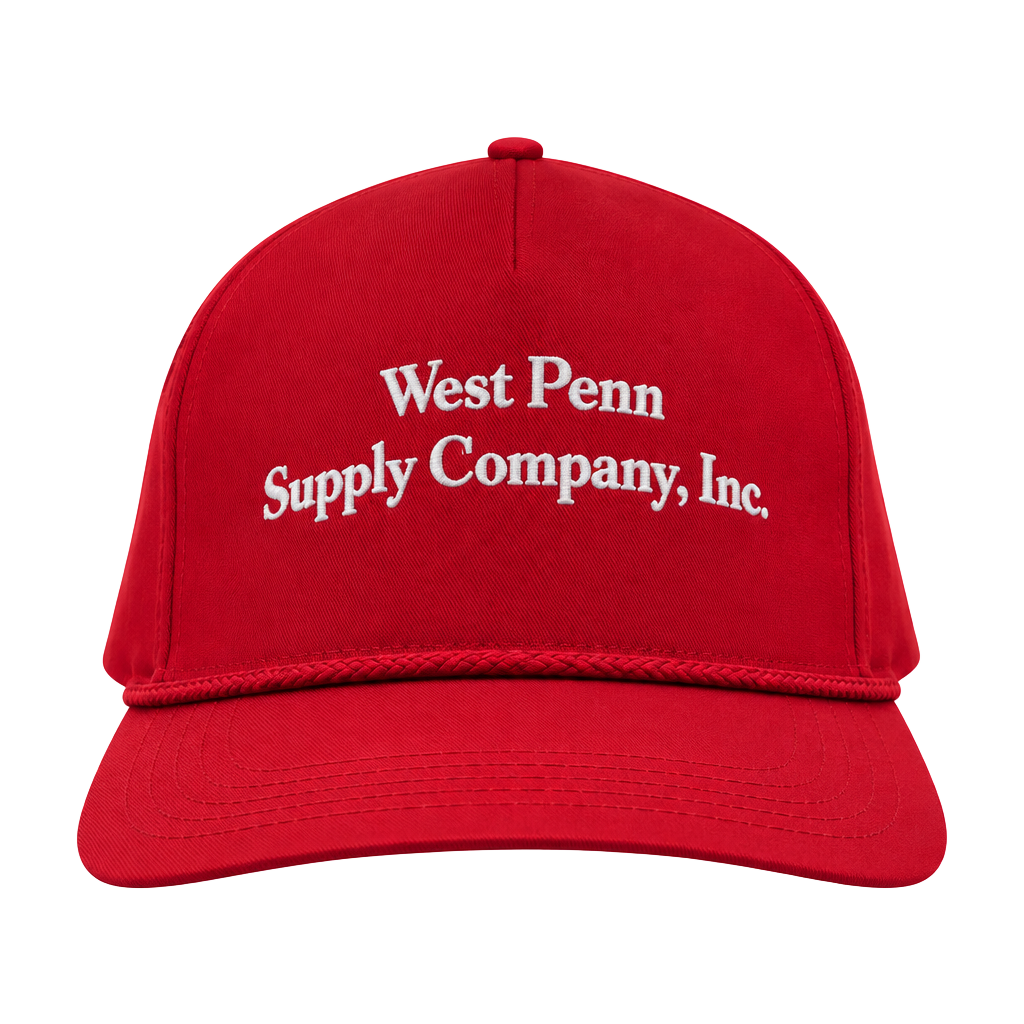 West Penn Supply Company Inc Vintage Red Rope Snapback Hat 1