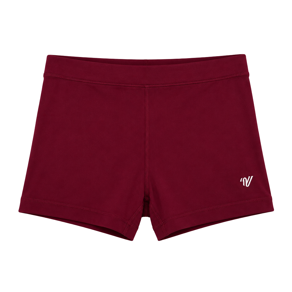 Varsity Spirit Cheer Shorts Size L Burgundy Athletic 1
