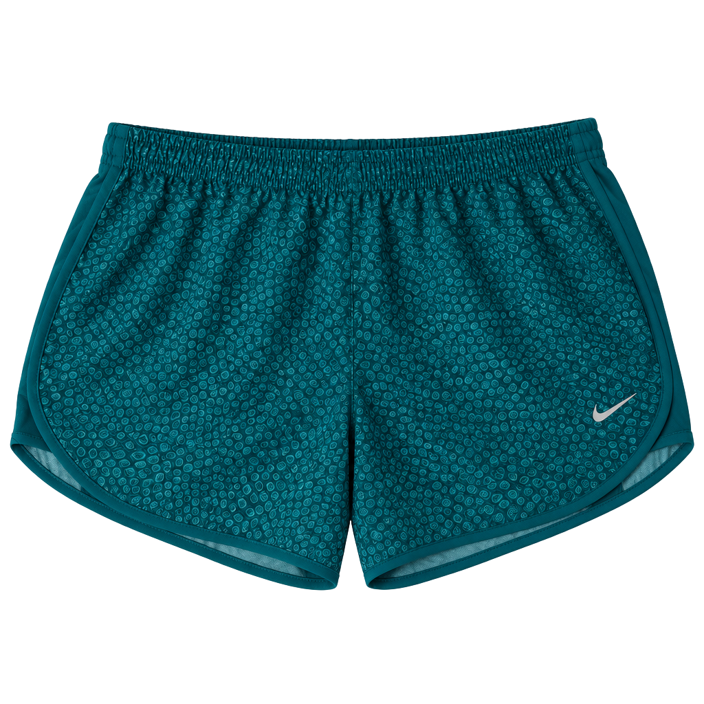 Nike Dri-Fit Running Shorts XL Teal Scale Pattern 1