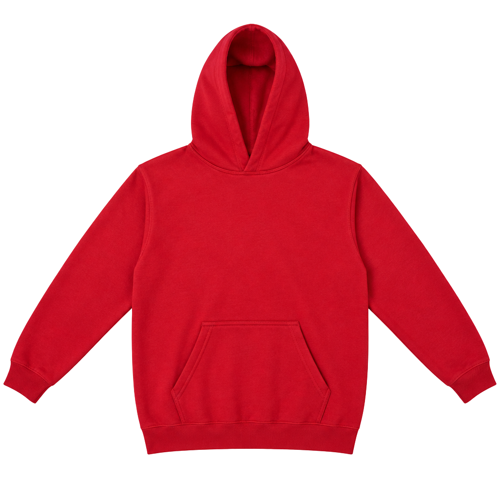Blank Red Pullover Hoodie 1