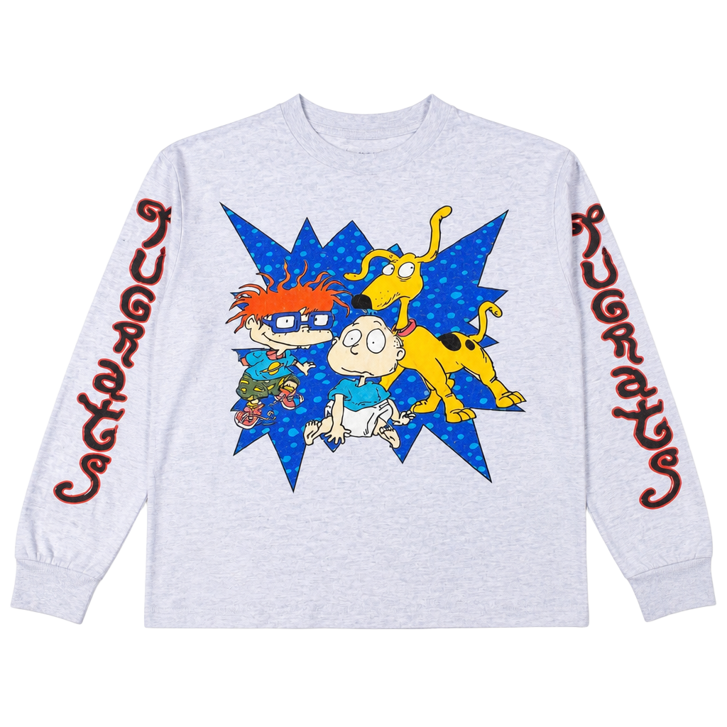 Rugrats Long Sleeve T-Shirt Size M White Graphic 1996 1