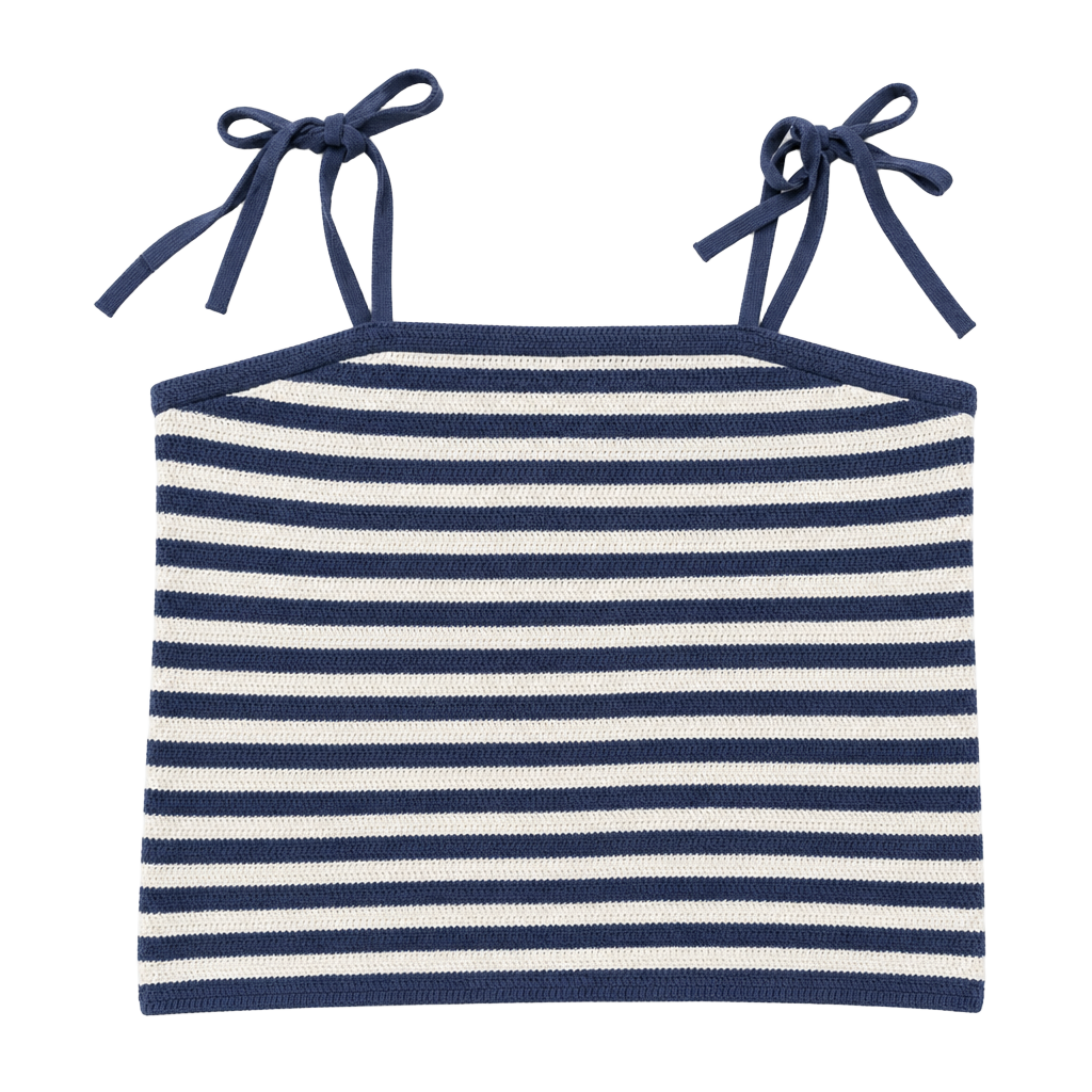 Universal Thread Women's Navy and White Striped Crocheted Tube Top Size XL 1