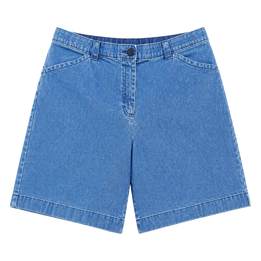 L.L. Bean Classic Fit Denim Shorts Women's Size 18 Blue Jean 1