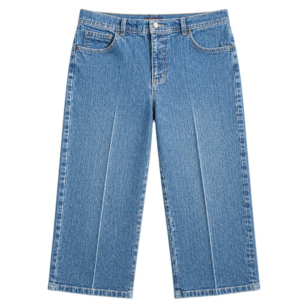 Gloria Vanderbilt Women's Blue Denim Mid Rise Straight Leg Cropped Jeans Size 10 1