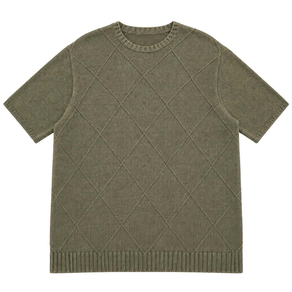 Arrow Sweater Size M Green Diamond Knit Cotton Blend 1