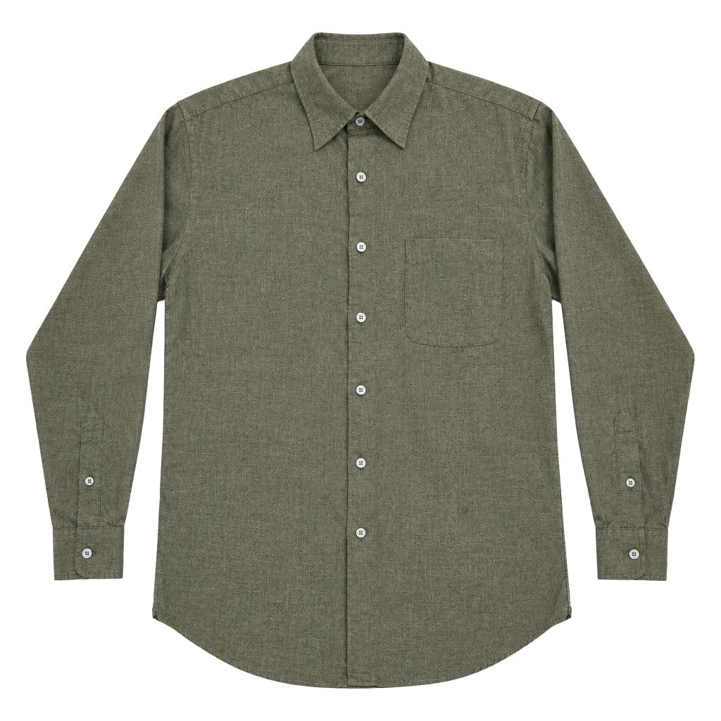 Merona Long Sleeve Button Down Shirt Size M Olive Green 1