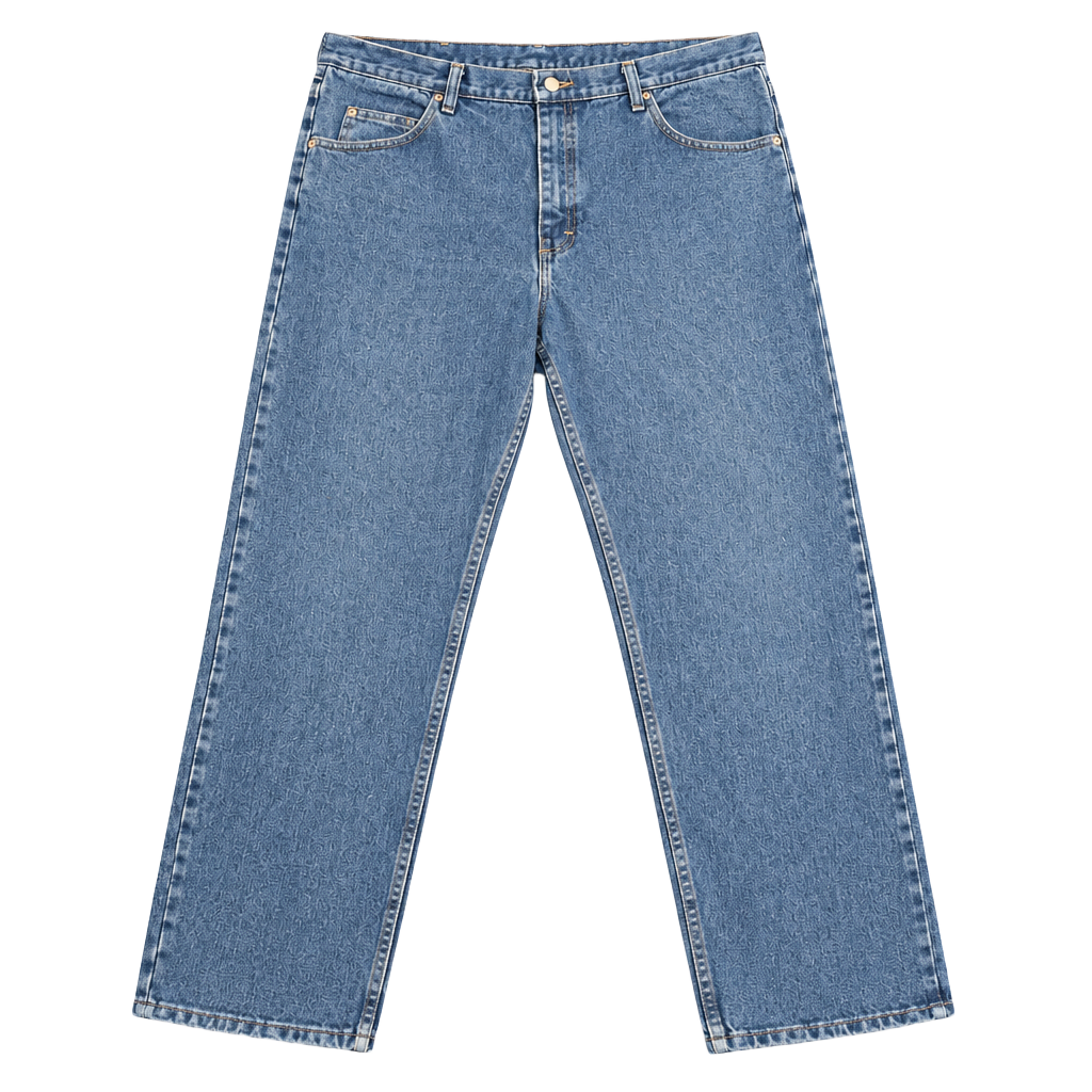 Wrangler Jeans 38x30 Blue Relaxed Straight Leg 1