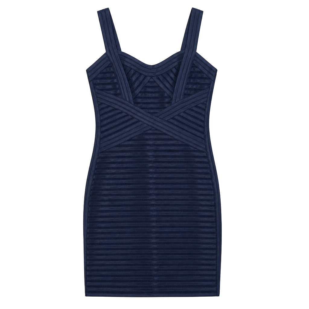Womens SZ 2 Navy Cocktail Mini Dress BCBG Maxazria Adj Straps Back Zipper 1