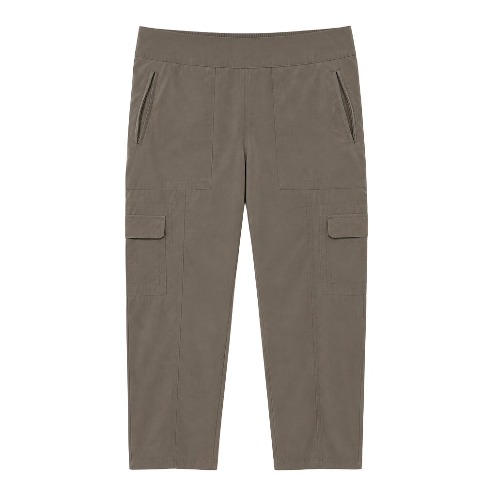 G.H. Bass & Co Womens SZ MED Straight Leg Cargo Pants Gray Pull On
1