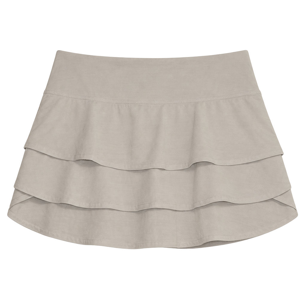 Athleta Athletic Skort Womens S Tiered Ruffle Skirt Elastic No Slip Mesh Short 1