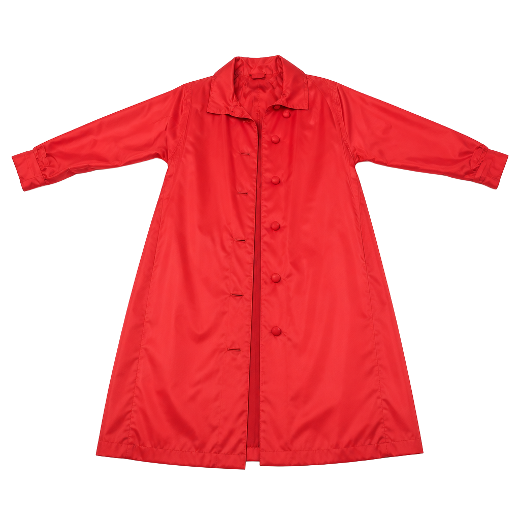J. Gallery Trench Coat Petite Red Lightweight Raincoat 1